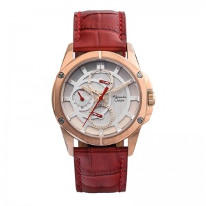 Alexandre Christie AC 6589 Rosegold Red Leather BFLRGSLRE